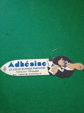 ANCIEN MARQUE PAGES SIGNET PUBLICITAIRE COLLE BLANCHE ADHESINE DETACHEUR ENCRE