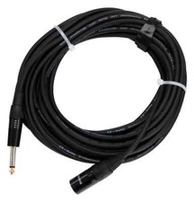 Câble XLR 3-Pin Mâle vers Jack 6.35mm (1/4'') Mono Audio Premium Chrome 10m