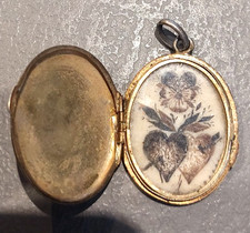 Victorian Reliquaire Reliquary Relic En Argent Sliver Pendentif Cheveux Capillis