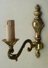 Applique ancienne en bronze de style Louis XV en état de marche