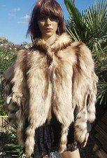 Veste courte pancho couleur feu, tailles 38-40-42-44