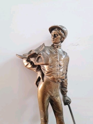 Statue bronze argenté - bronze,