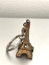PORTE CLEF TOUR EIFFEL METAL DORE KEYCHAIN