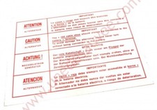 AUTOCOLLANT STICKER MOTEUR