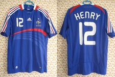 Maillot Equipe de France Adidas Euro 2008 Henry #12 vintage shirt Home - M