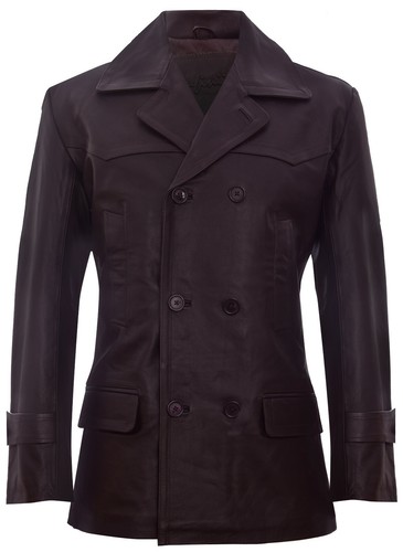 Veste cuir vache marron - de,