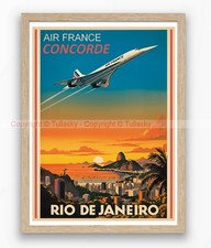 Affiche Vintage Air France Concorde ✈️