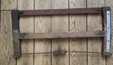 ? Scie Ancienne A Cadre En Bois Avec Tendeur