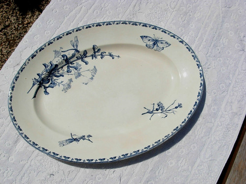 Beau plat ovale ancien - beau,