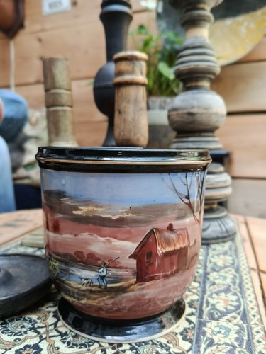 Cache pot ancien - ancien, porcelaine