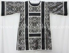 Chasuble Noire Argentée Espagnole, Vêtement Dalmatic, Étole De Diacre & Maniple