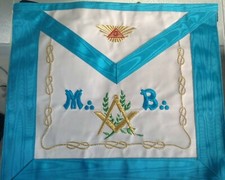 Tablier vénérable  Maître rite Français franc maçonnerie masonic apron.
