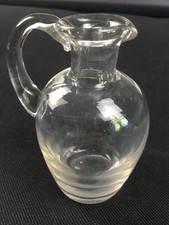 Mini carafe flasque verre soufflé ancienne 11 cm