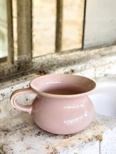 Petit pot de chambre vintage en céramique rose - JMR - déco rétro
