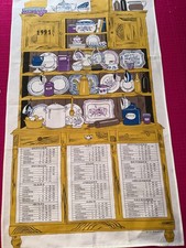 Torchon ancien calendrier 1991