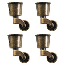 Ensemble de 4 roulettes pour meubles en alliage de zinc pour tables basses nordi