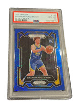 2023-24 Panini Prizm Brandin Podziemski #147 RC Rookie Blue Choice /49 PSA 10