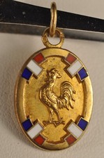 MEDAILLE INSIGNE ANCIEN COQ