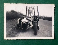 PHOTO  ancienne MOTO SIDE CAR Perspective Sidecar Seitenwagen