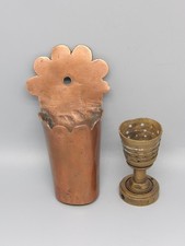 LOT ART POILU TRANCHEE 14/18 COQUETIER PORTE ALLUMETTE MURALE