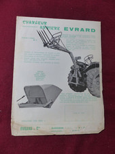 prospectus agricole : chargeur arrière EVRARD