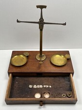 Ancienne Balance de précision XIXe / Trébuchet Bijoutier / Apothicaire / Justice