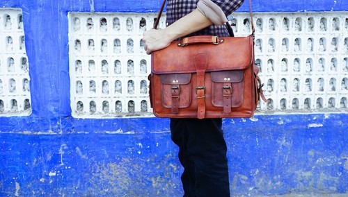 Homme véritable cuir - homme, vintage