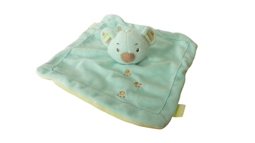 Doudou koala plat bleu