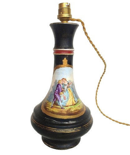 Ancienne lampe porcelaine - lampe,