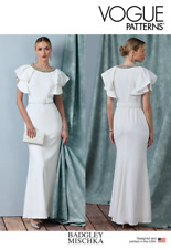 11633 PATRON VOGUE CREATEUR BADGLEY MISCHKA  ROBE CHIC SOIREE CEREMONIE 36 AU 52