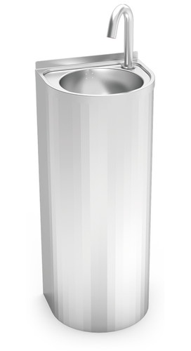 Lave mains inox sur - , pied