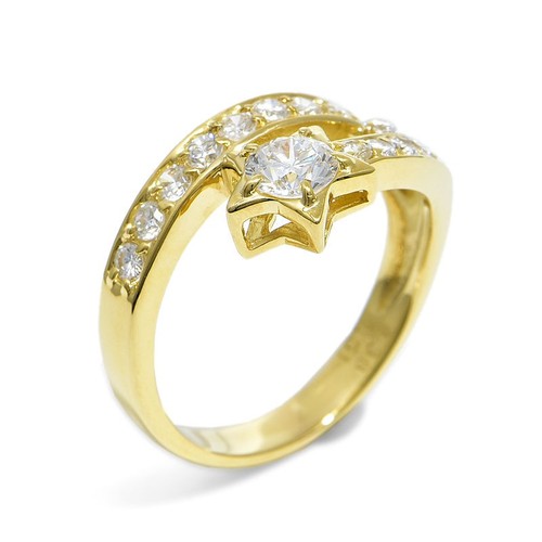 Anneau pavé comet étoile - pavé,