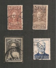 CONGO BELGE LOT DE 4 TIMBRES