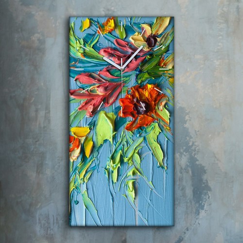 Horloge décorative sur - , toile