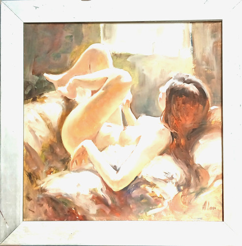 Alan jeune femme nue huile - alan, -jeune