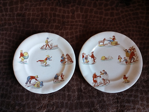 Assiettes 1900 polichinelle - assiettes,