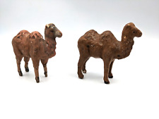 lot 2 santons anciens petits chameaux Devineau 6 cm