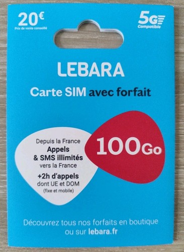 Carte sim prépayée lebara