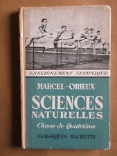 ancien livre d'école  sciences naturelles classe de 4eme   hachette  1954