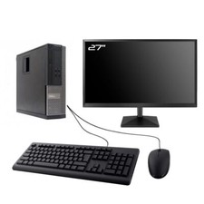 PC Dell Optiplex 390 SFF Ecran 27" Intel I3-2100 RAM 8Go SSD 240Go W10 Wifi