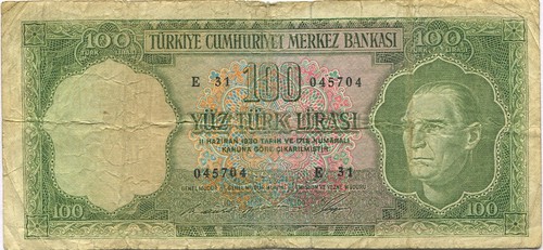 Turquie billet 100 lira 1962 - 100,