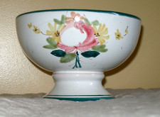  Coupelle drageoir vide poche coupe sur pied en céramique signature à identifier