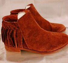Bottines courtes Daim Camel à  franges taille 37