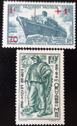 France timbre paquebot pasteur - paquebot,