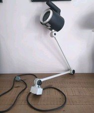 Ancienne Lampe Industrielle d'Atelier / Bureau WALDMANN - 2 Bras Tubulaires 60's