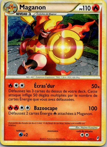 Carte pokémon maganon 95 - carte, 16/95