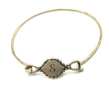 Bracelet Bangle Ovale Alphabet