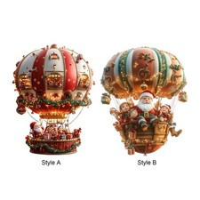 Montgolfière Père Noël - Décoration de Noël à suspendre - Cadeau - 20 x 20