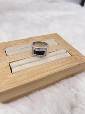 Bague Agatha argent orné d'onyx noir et entouré d'oxydes Argent 925 Millième (2