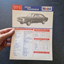 CHRYSLER 160 GT fiche technique publicitaire MOBIL  description entretien